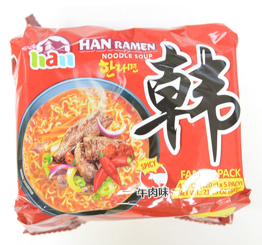 Han Ramen - Family Pack Noodle Soup Spicy Beef