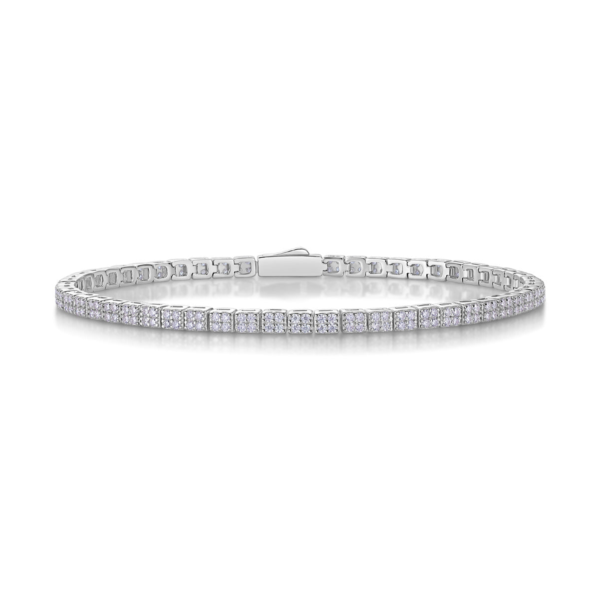 Piano Poet Luxurious Fashion Set Moissanite Diamond S925 Silver Bracelet Rivaling Natural Diamonds