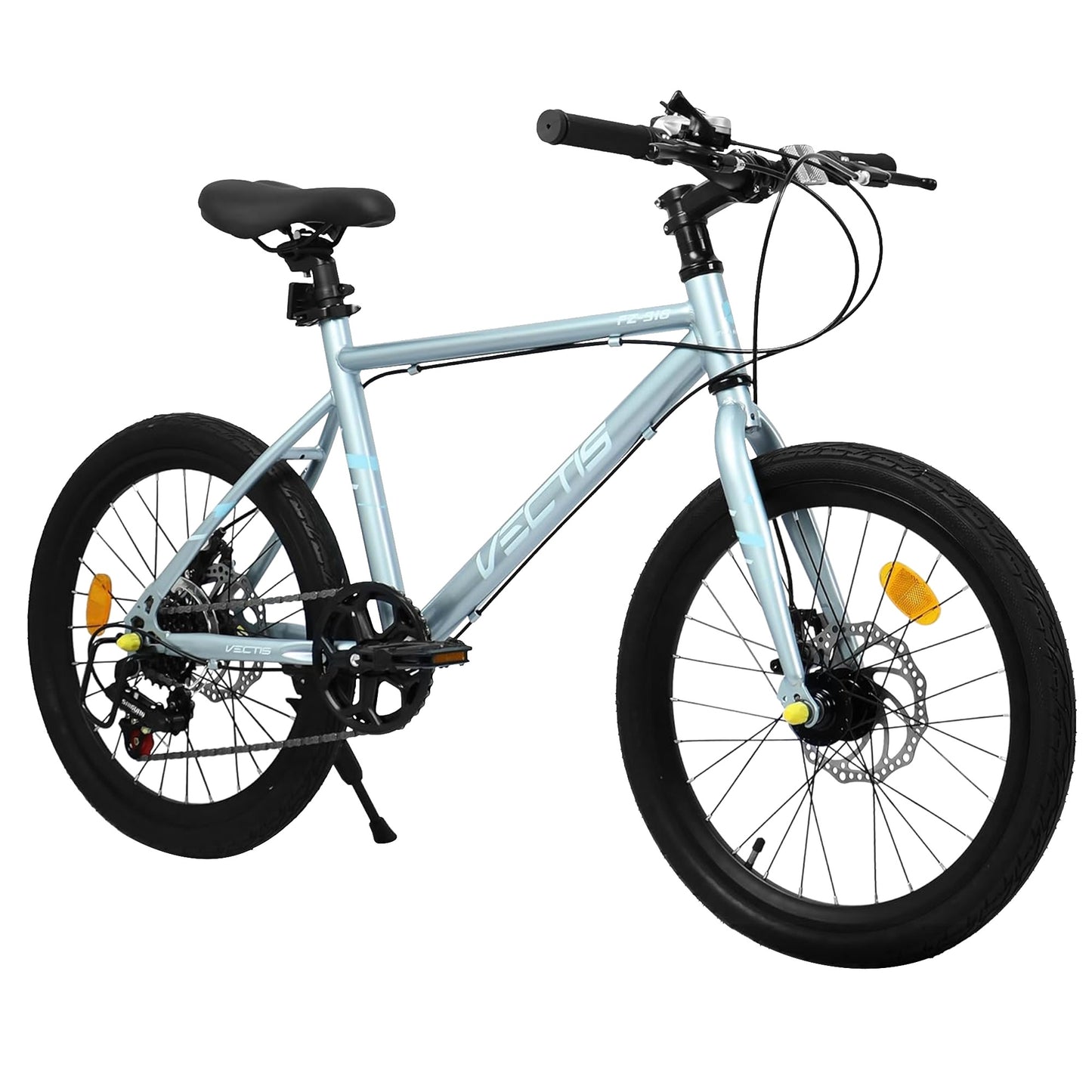 A20183 Kids Bike For 6-12 Years Old, 20 Inch Children's Bicycle For Boys Girls, 7-Speed Steel Frame, , Dual Disc Brakes, 20x1.75 Inch Tires Road Bike, 4 Color Options