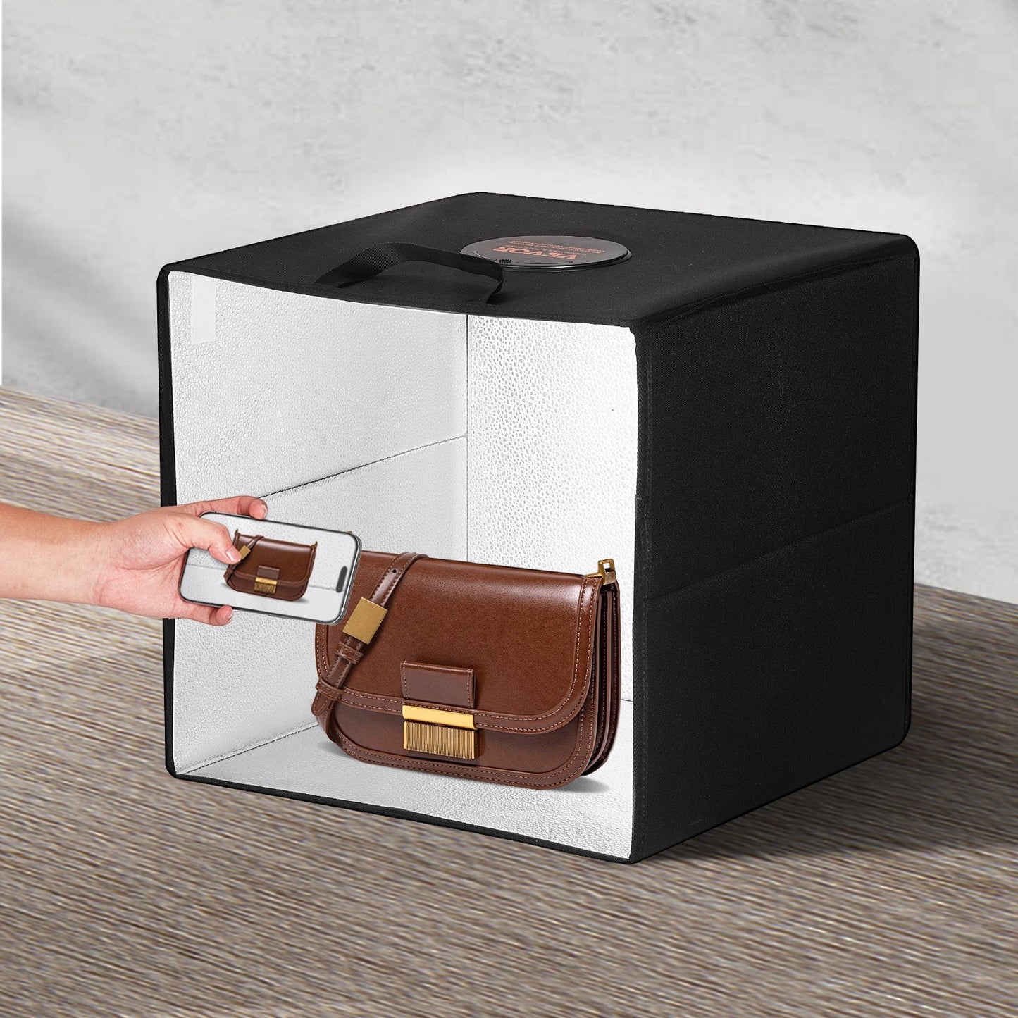 VEVOR  Photo Studio Light Box 3000-5600K 6 Double-Sided Color Backdrops