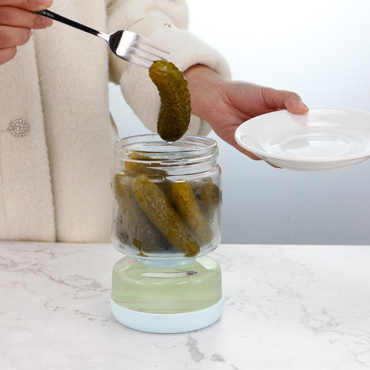 Kitchen Glass Food Storage Bottles and Strainer