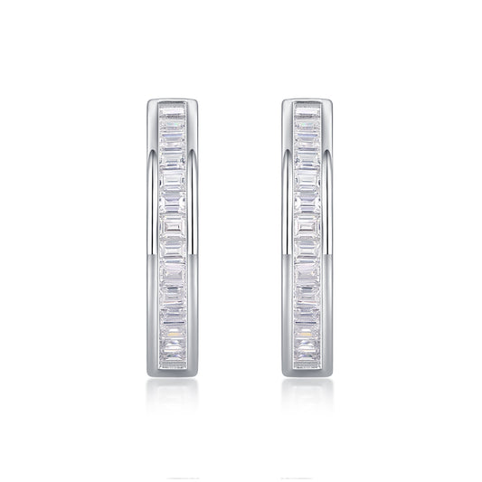 The Dawn Of Luxury Fashion Diamond Earrings Earrings Studded With Mosan Diamond Silver Jewelry