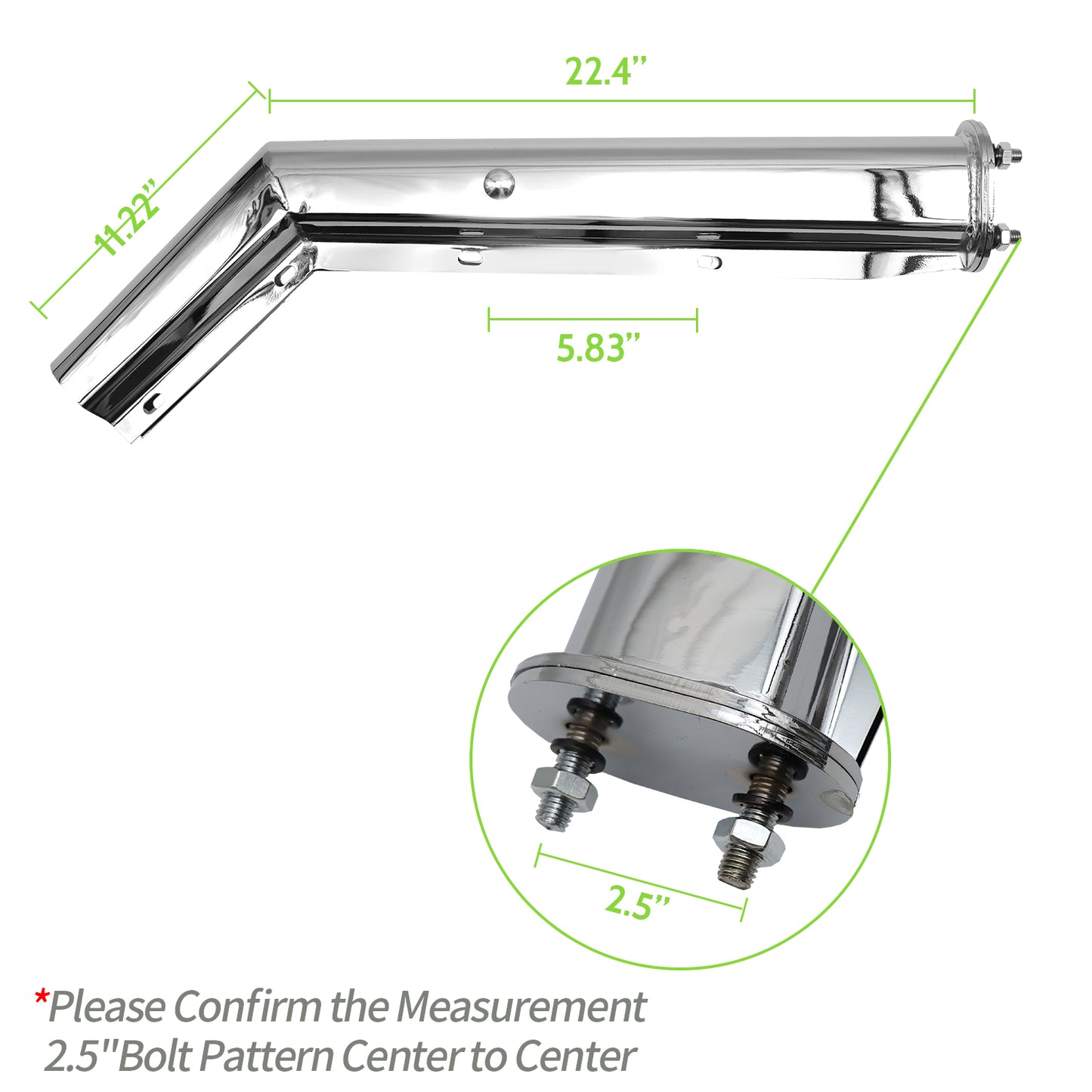 Mud Flap Hanger Stainless Steel Bolt Spacing, Length