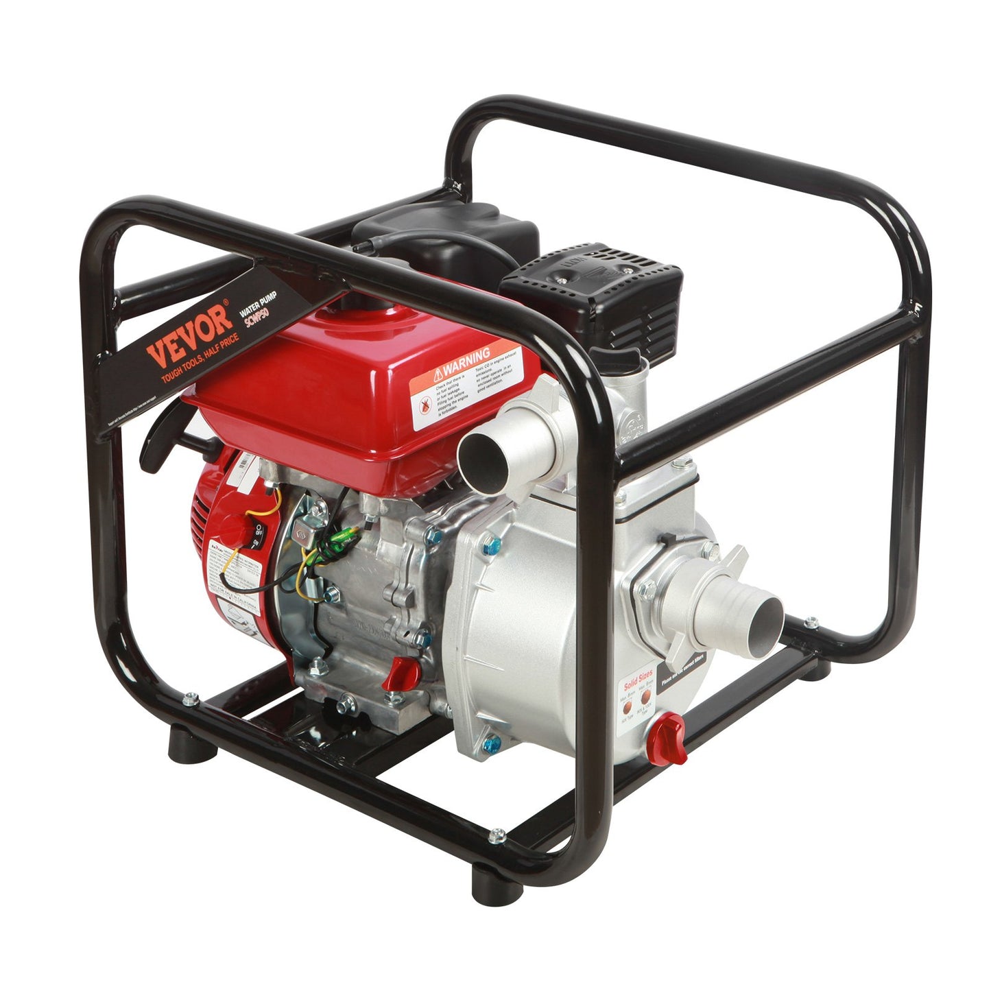 Gasoline Engine Water  2-inch, 7HP 142 GPM, 148ft Lift, 22ft Suction, 4-Stroke Gas Powered Trash Water Transfer  Portable High Pressure With 25ft Hose For Irrigation Pool, EPA Certified