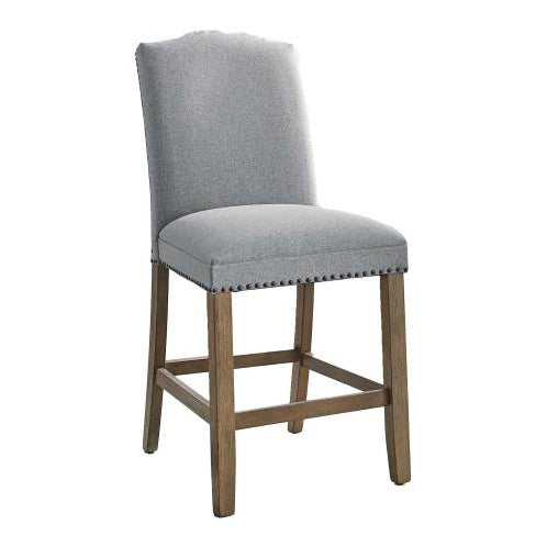 Grayson - Counter Chair With Nailhead Dark Gray Set of 2