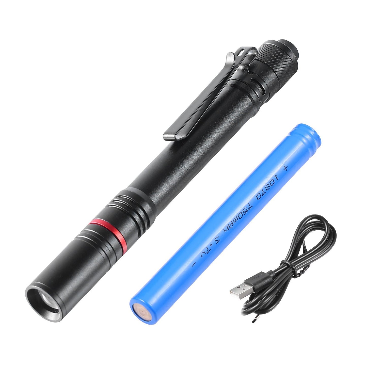 VEVOR 5.9 Inch Rechargeable Penlight 300 Lumens 3 Lighting Modes Pocket Penlight