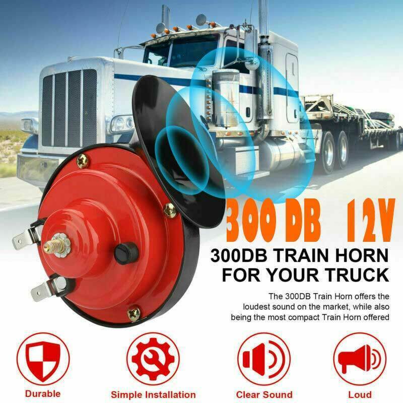 Latest 12V 300DB POWER Loud Train Horn Waterproof Motorcycle Car Truck SUV Boat