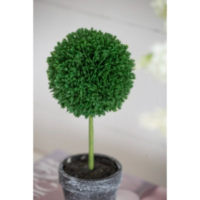 Mini Faux Potted Boxwood Topiaries