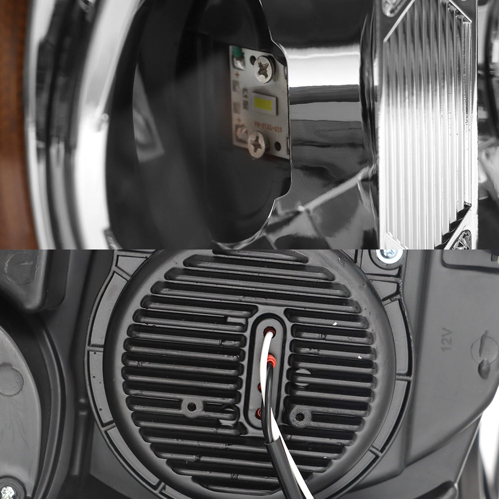 For 2008-2017 Freightliner Cascadia Black LED Headlight Headlamp Right Passenger