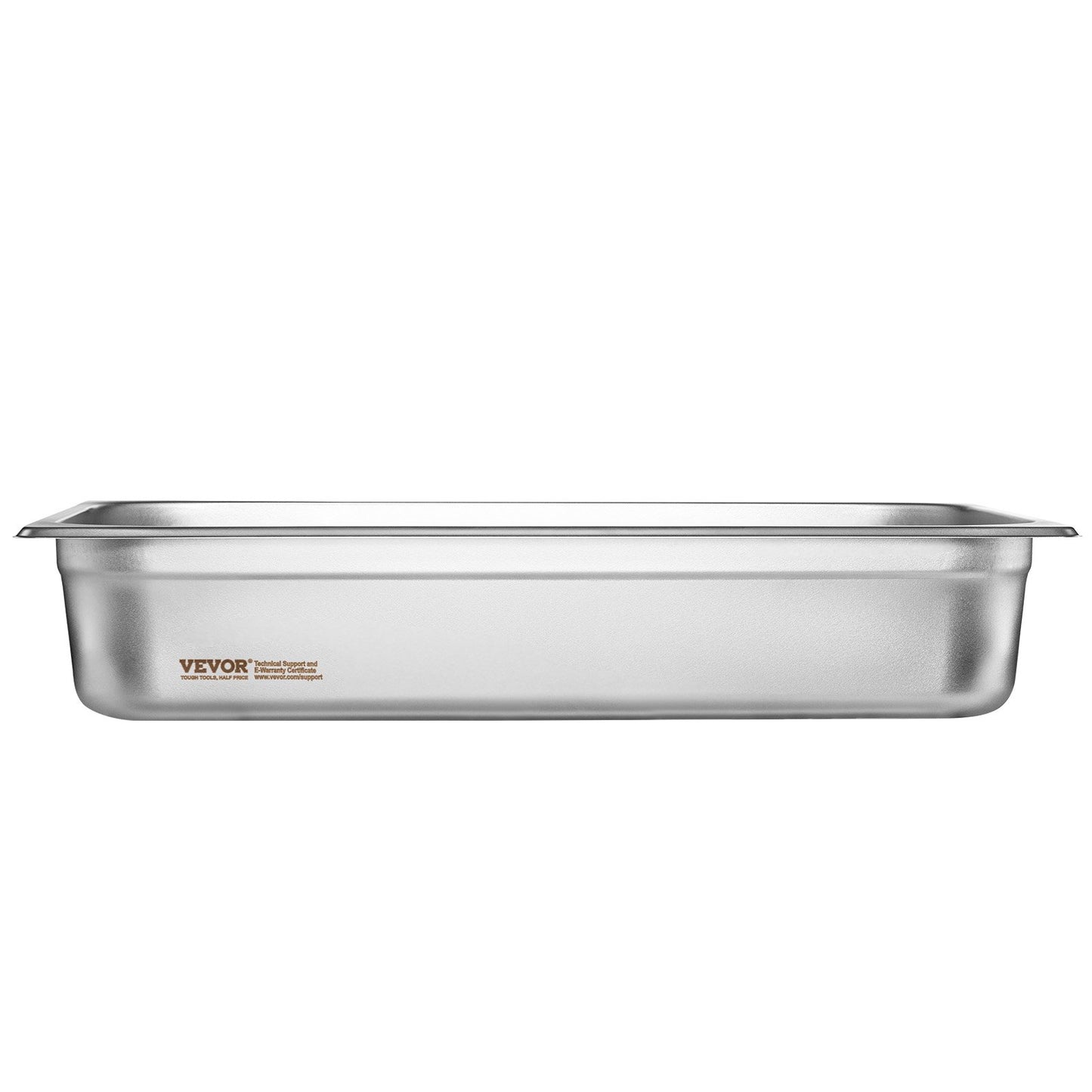6 Pack Hotel Pans, Full Size Anti-Jam Steam Pan, 0.8mm Thick Stainless Steel Restaurant Steam Table Pan, 4-Inch Deep Commercial Table Pan, Catering Storage Food Pan, For Industrial  Scientific