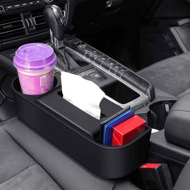 Storage Box Car Tissue Duxer Box Three-in-one Cup Holder