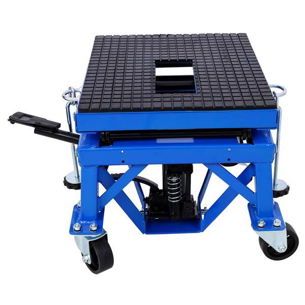 300 Pound Hydraulic Motorcycle Scissor Jack Lifting Foot Wheel Suitable For Small Off-road Vehicles, Blue, Prohibited PlatformTemu