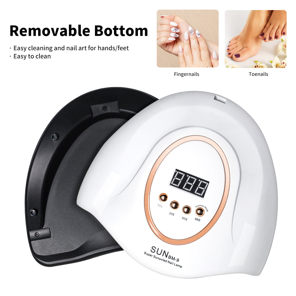 UV LED Nail Lamp, Professional Nail Dryer Gel Polish Light With 45 Beads, UV Nail Light With 4 Timer Settings, Nail Polish Curing Gel LED Dryer With Automatic Sensor, LCD Display