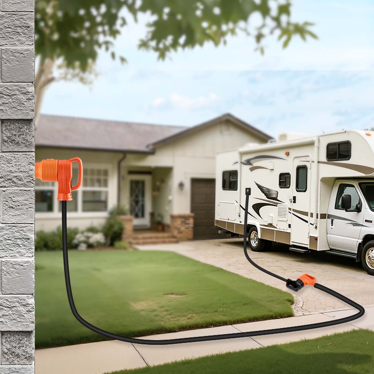 100 FT 50A RV Extension Cord STW 6/3 +8/1 Gauge Wire NEMA 14-50P NEMA 14-50R ETL