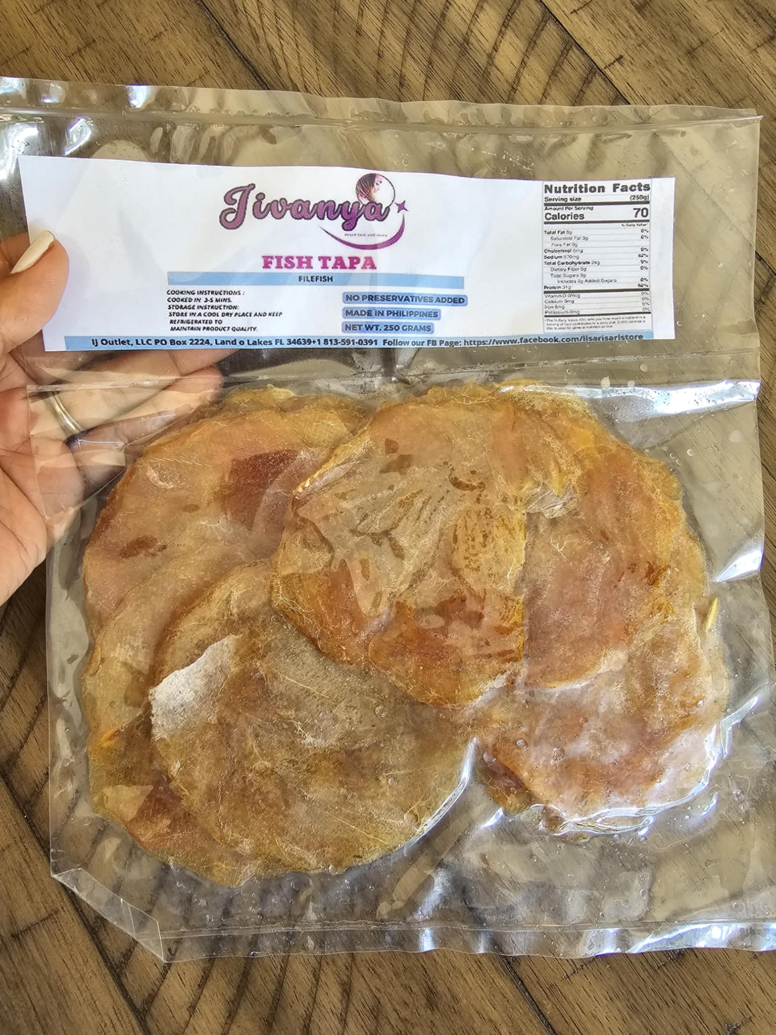 Dried Fish Tapa - Filefish - 100/250 grams - 3.5/8.8 oz – Jivanya.us