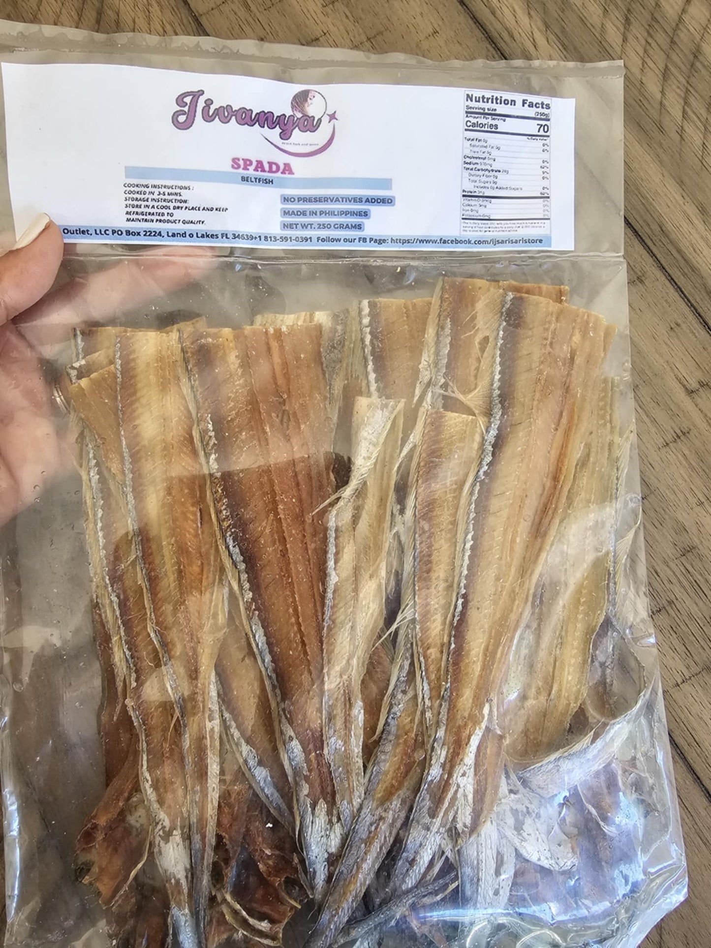 Dried Spada - Beltfish - 100/250 grams - 3.5/8.8 oz