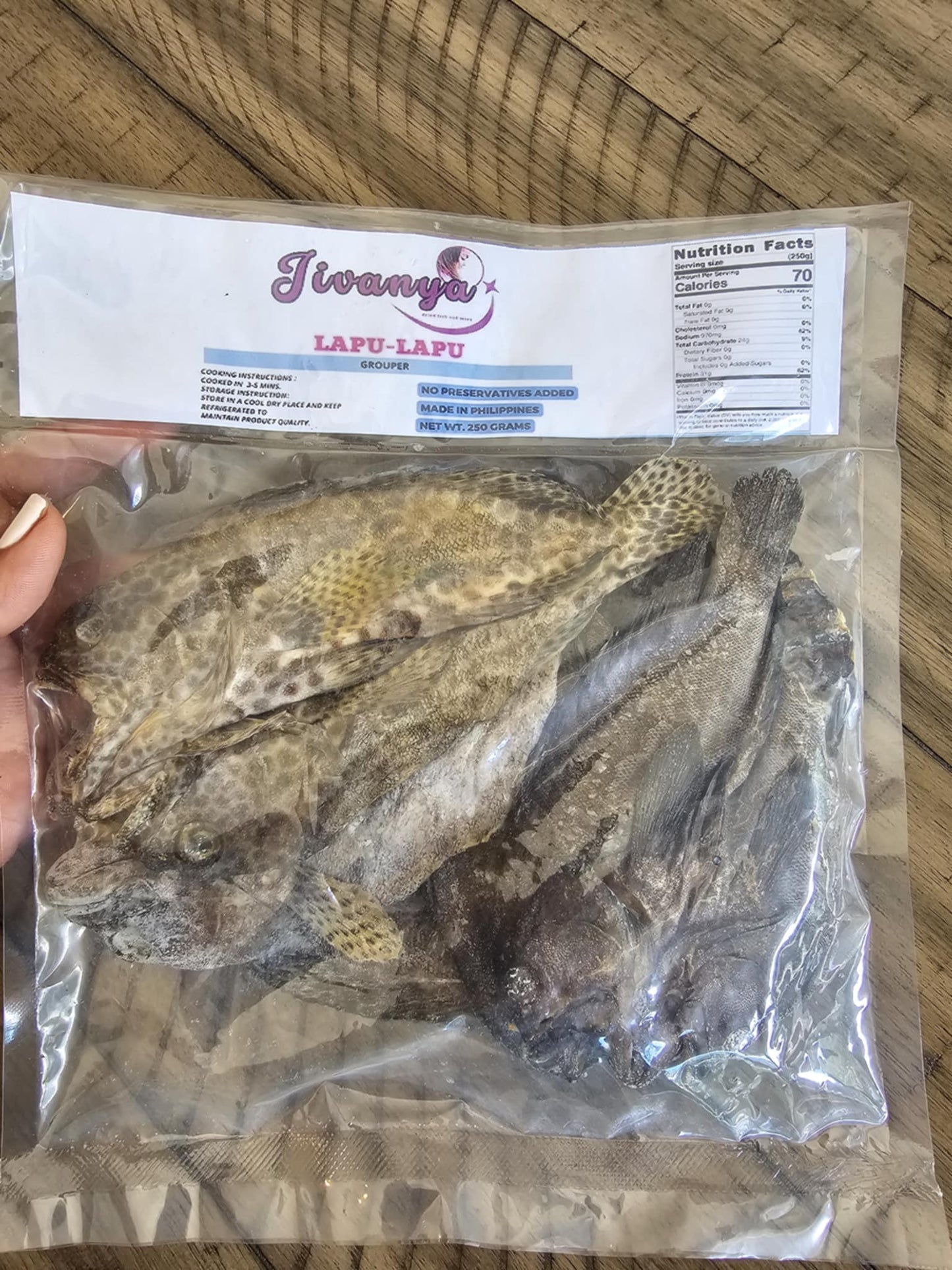 Dried Lapu-Lapu - Grouper - 100/250 grams - 3.5/8.8 oz