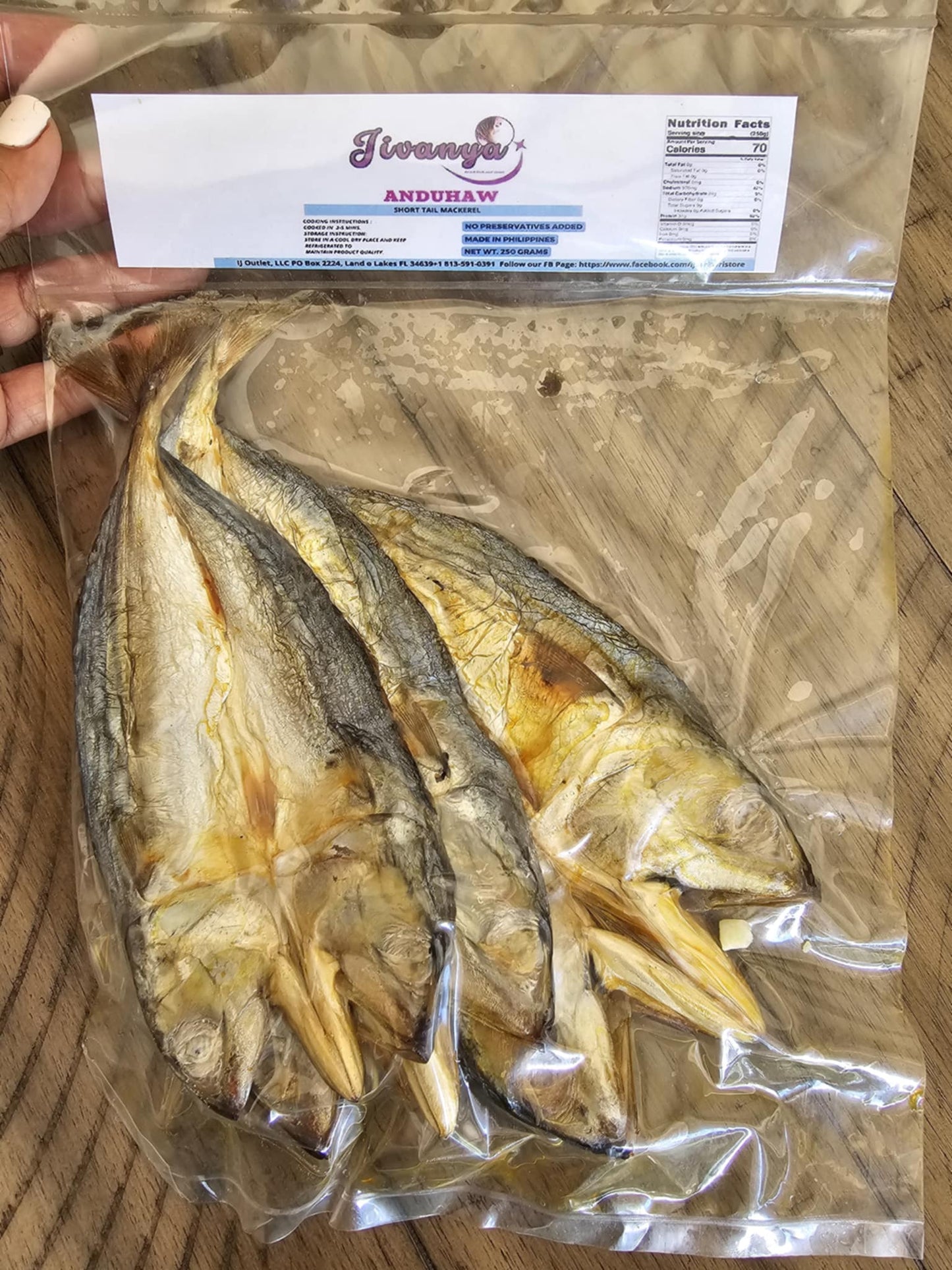 Dried Anduhaw - Short Tail Mackerel - 100/250 grams - 3.5/8.8 oz