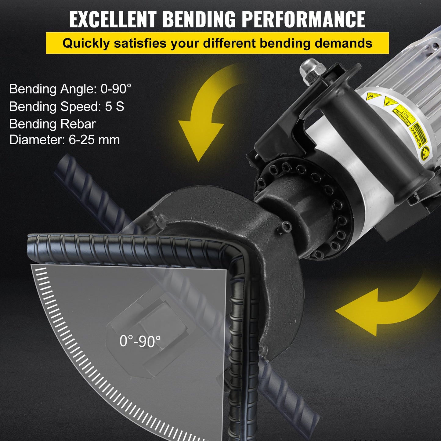 1.5 KW Electric Rebar Bender, 1\'\'(25 Mm) Hydraulic Electric Hand Held Rebar Bender, Within 5 S, 110 V