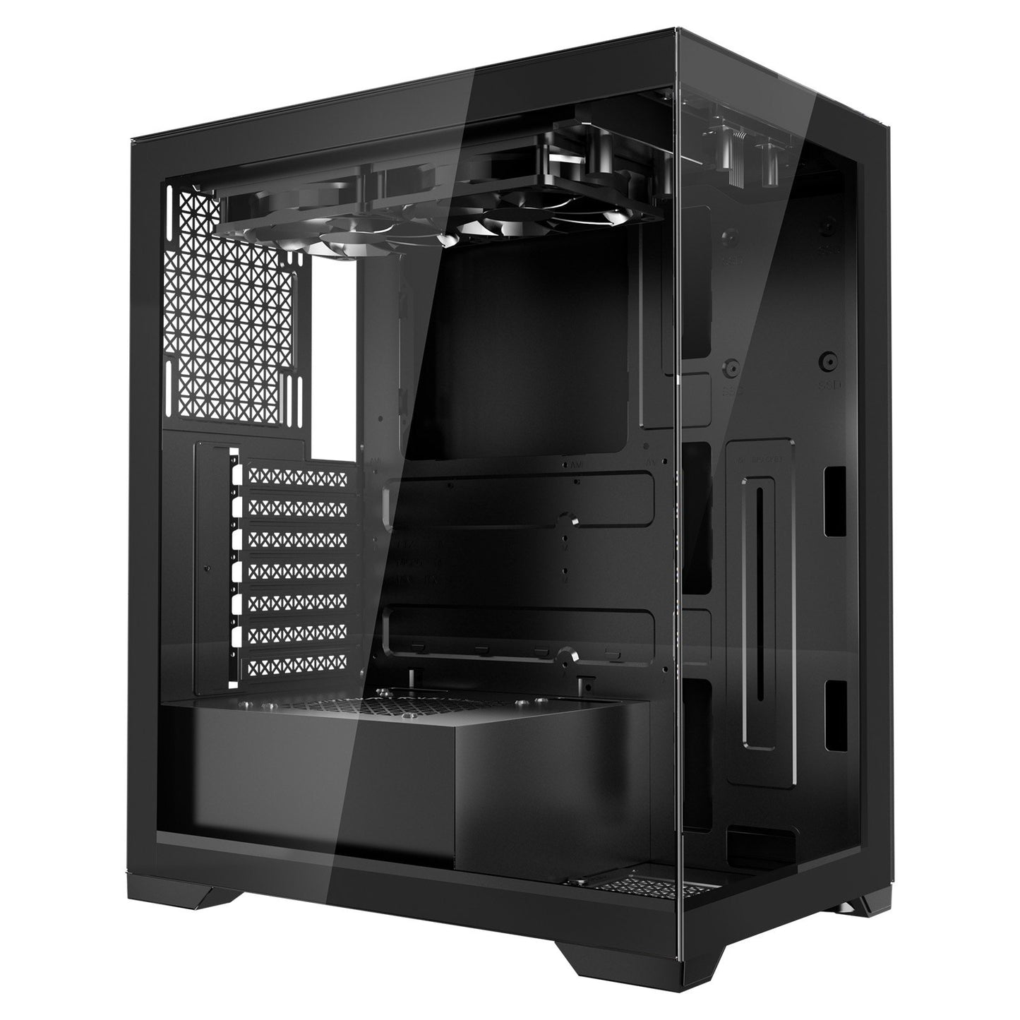 PC Gaming Case Mid-Tower Computer Case With 2 X 120 Mm Fans For ATX Motherboard
