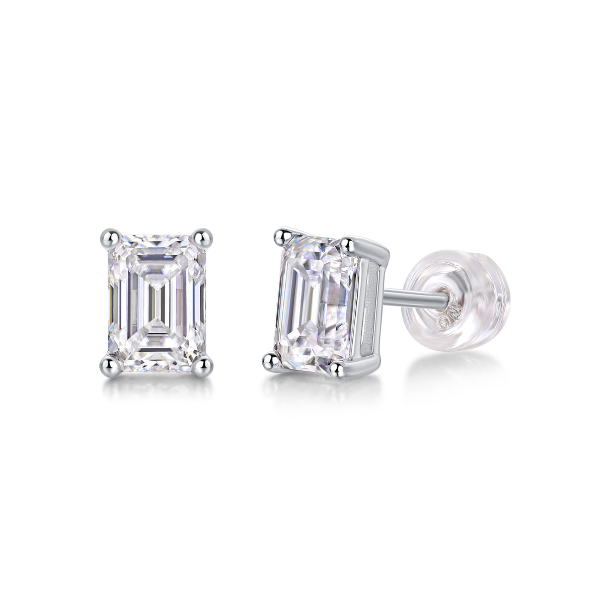 1Sink Into Luxury Fashion Diamond Earrings Studs Set With Mosan Diamond Silver Ornaments Prohibit TikTok sales