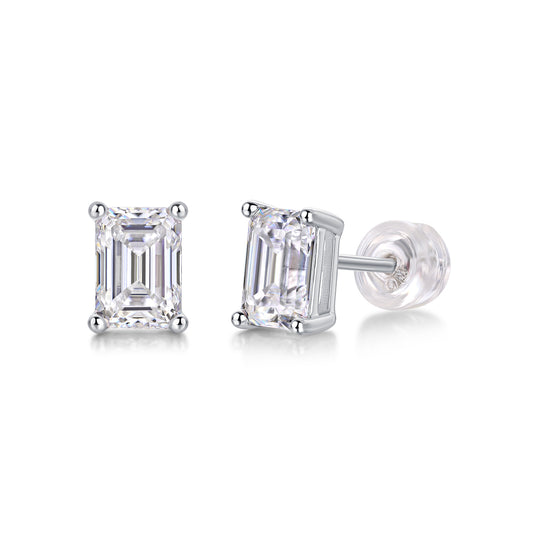 1Sink Into Luxury Fashion Diamond Earrings Studs Set With Mosan Diamond Silver Ornaments Prohibit TikTok sales
