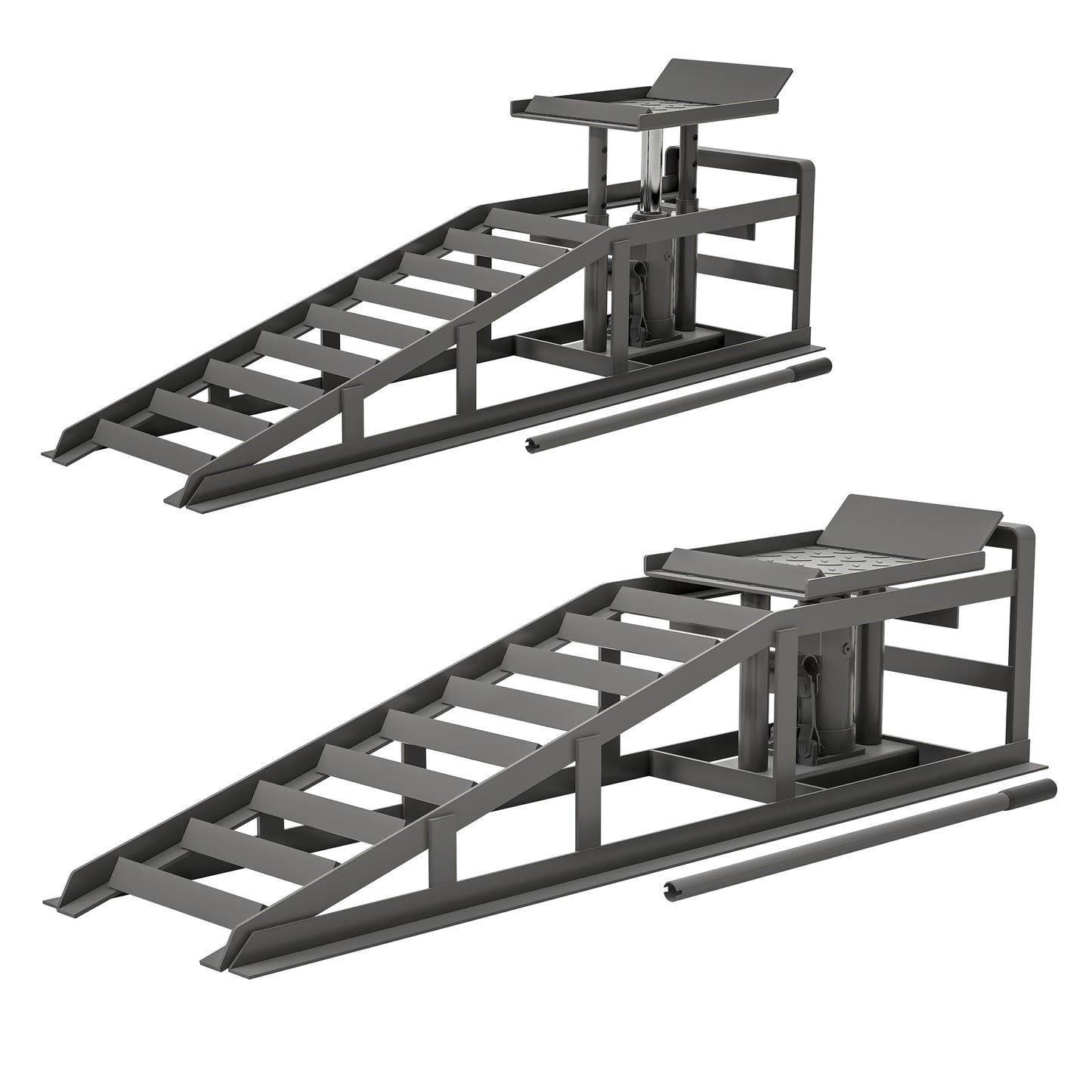 2 Pack Hydraulic Car Ramps 5T 11000lbs Low Profile Car Lift Service Ramps Truck Trailer Garage,Height Hydraulic Vehicle Ramps