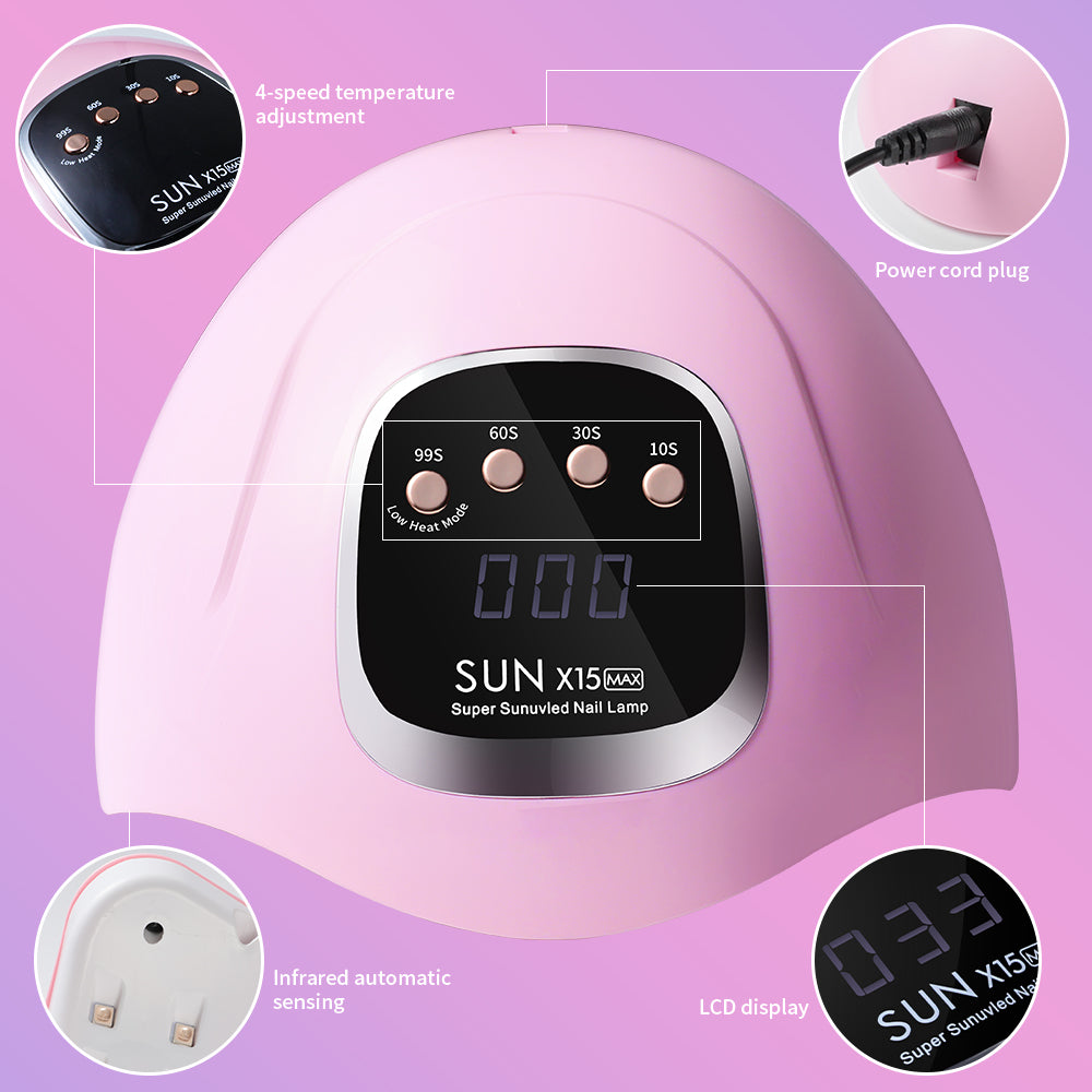 UV LED Nail Lamp, Professional Nail Dryer For Gel Polish Curing - 4 Timer Settings, Fast Drying For Fingers And Toes, Home Salon Manicure Light