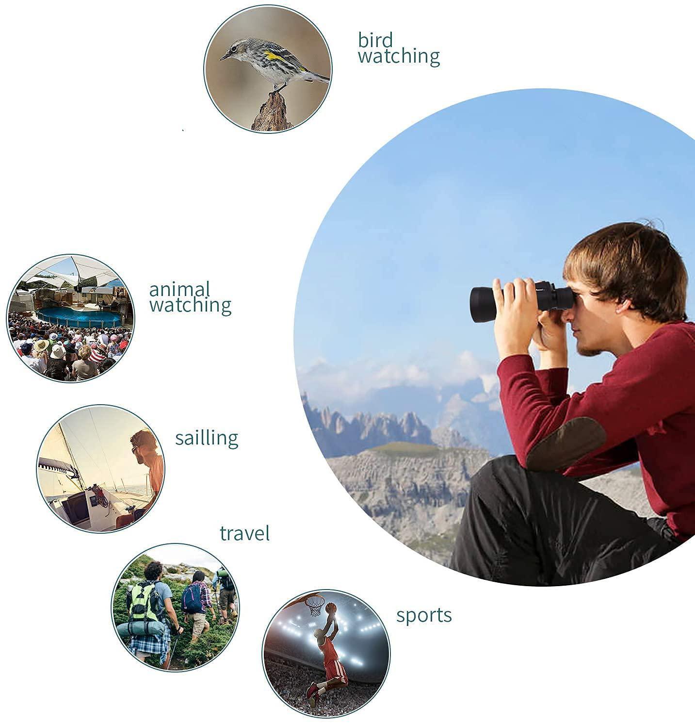 High-power Binoculars For Outdoor Sports, Concerts And Professional Bird Watching