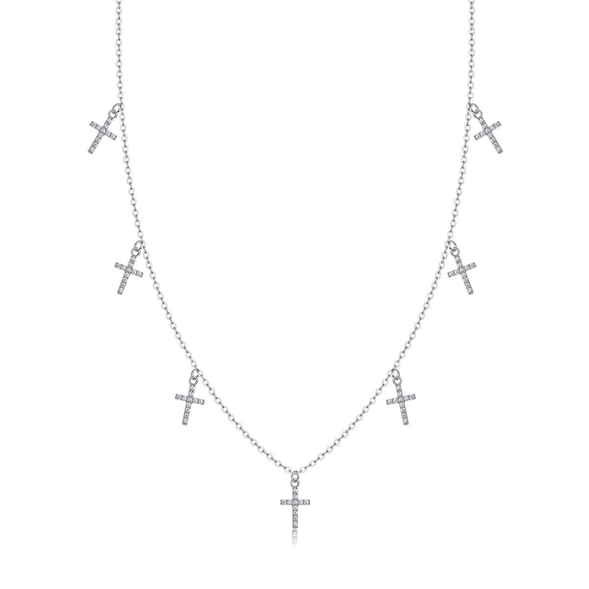 Holy Light Cross - A Fashionable And Luxurious Diamond Jewelry Pendant Set With Moissanite S925 Sterling Silver And Platinum Plating