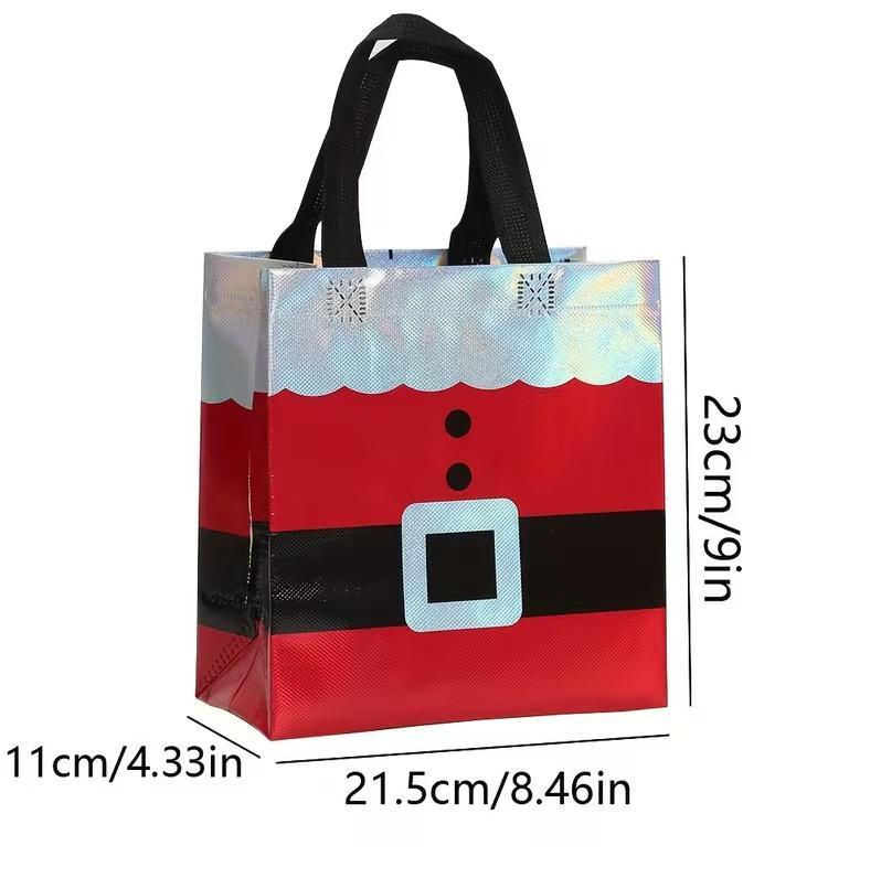 30-Piece Christmas Gift Bag Set - Non-woven Santa Claus Design Party Tote Bags