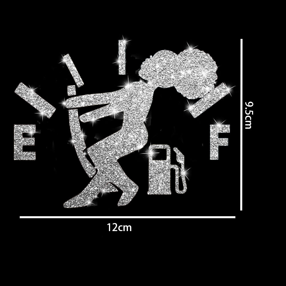 Cartoon Shiny African Woman Automobile Sticker