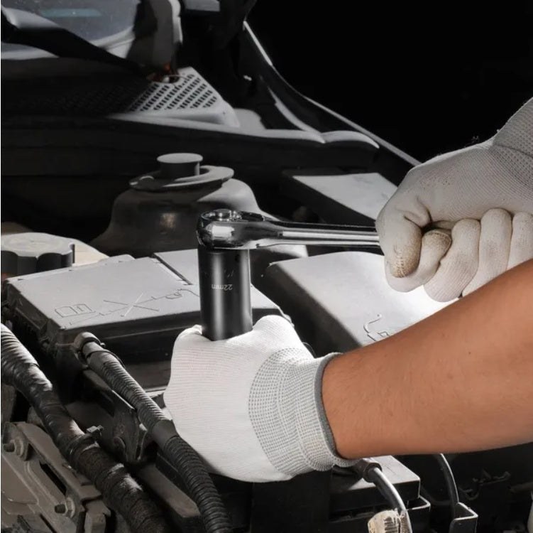 VEVOR Impact Sockets Set 18pcs 6-Point 3 8 Drive Bit Ratchet Tool Kit Case