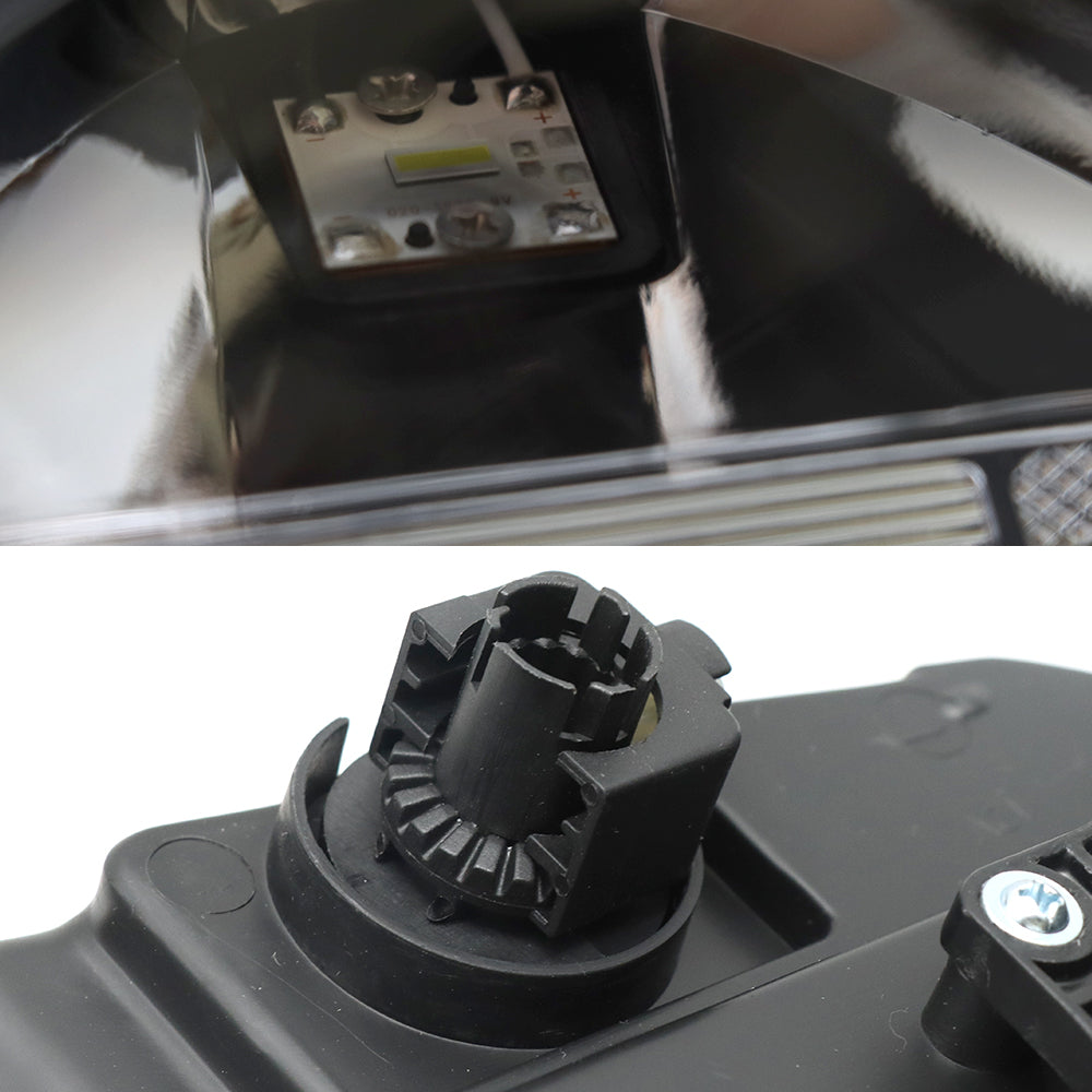 For 2008-2017 Freightliner Cascadia Black LED Headlight Headlamp Right Passenger