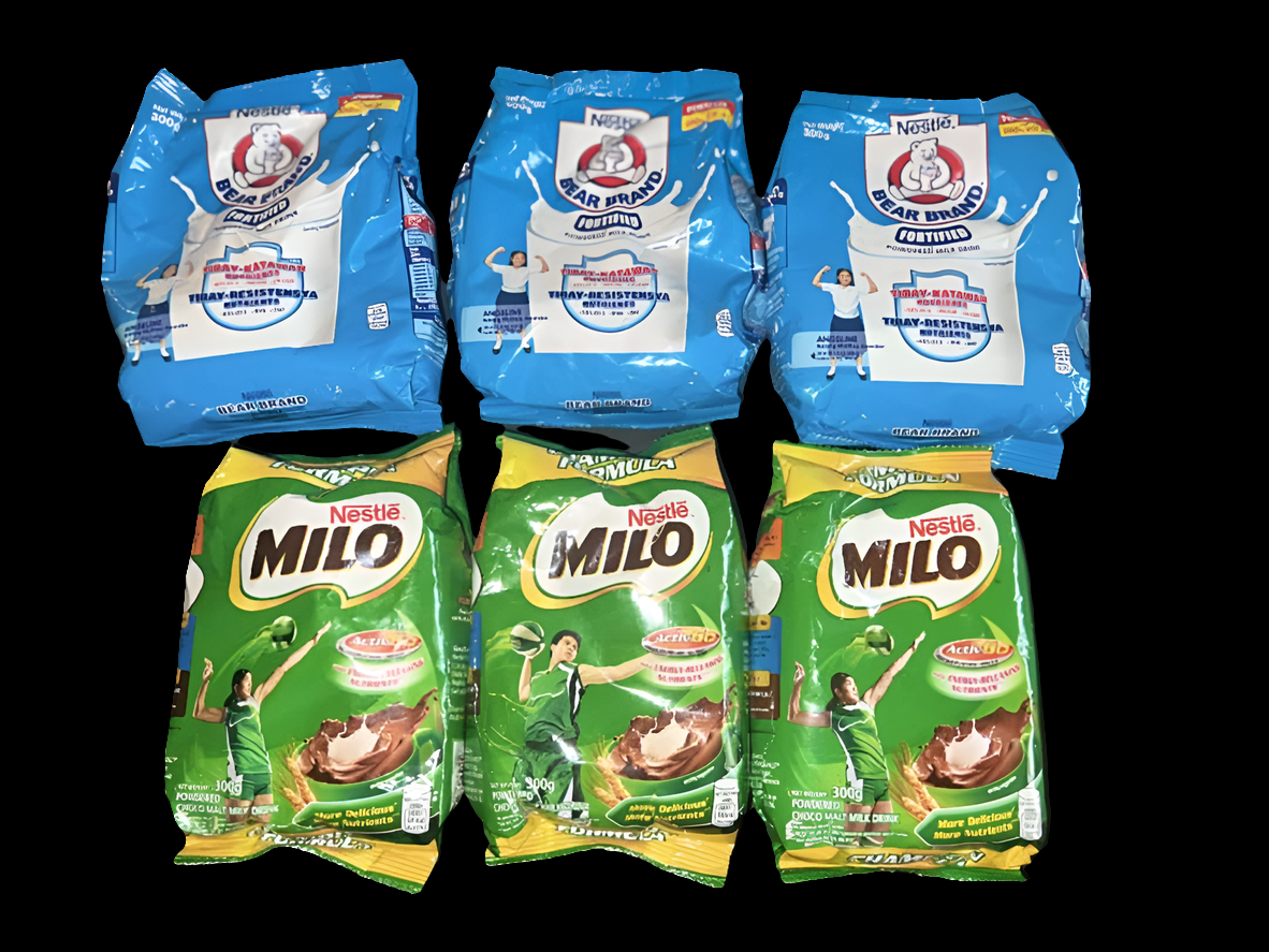 Milo X BearBrand (3 packs Milo and 3 packs Bearbran)