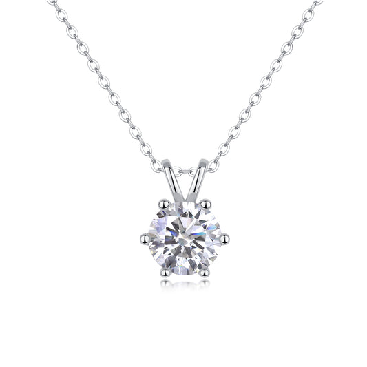 Romantic Mark - A Fashionable And Luxurious Diamond Jewelry Pendant Set With 2-carat Moissanite S925 Sterling Silver
