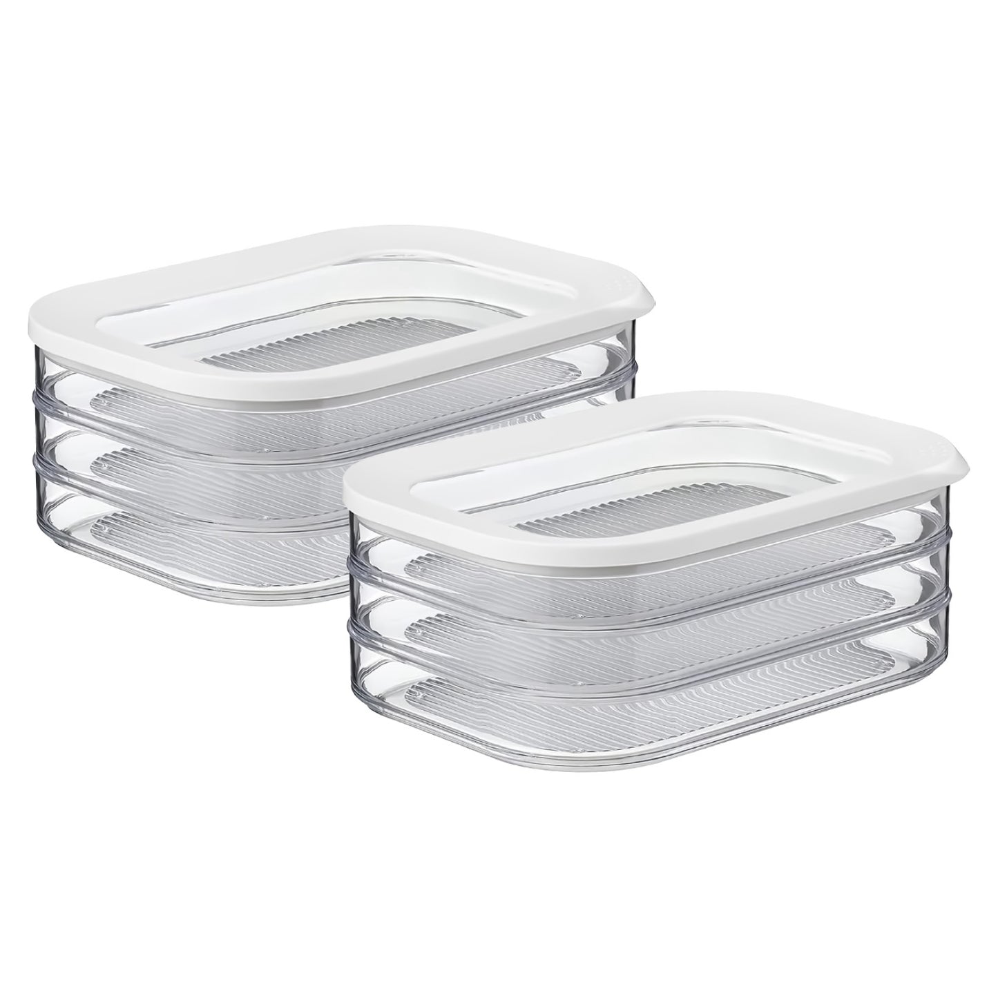 2Pcs Deli Meat Container With Lid For Fridge Stackable Bacon Container Clear Food Storage Box With Lid Meal Prep Container For Lunch Meat Salami Cold Nuts