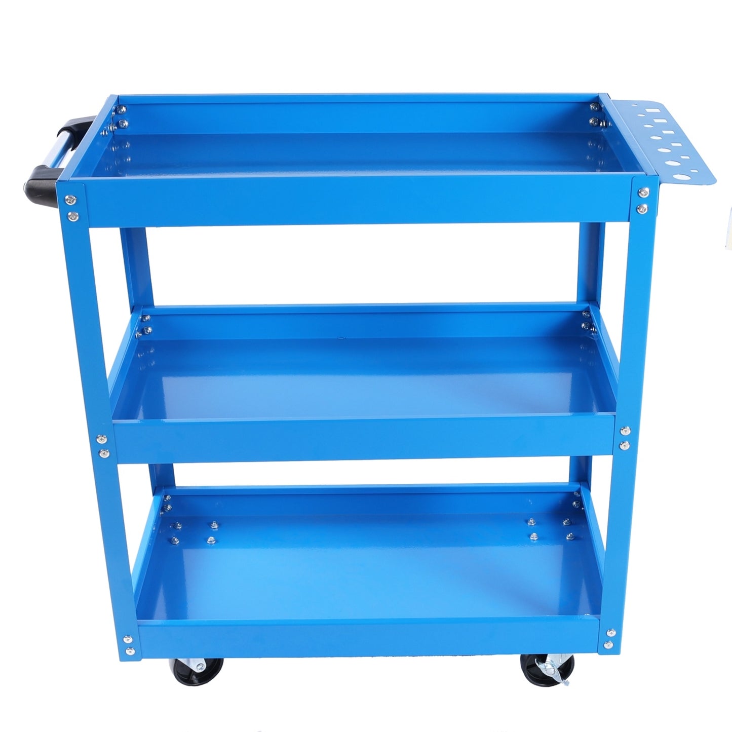 Tool Cart On Wheels, 3 Tier Rolling Mechanic Tool Cart, Heavy Duty Steel Utility Cart W Lockable Whe
