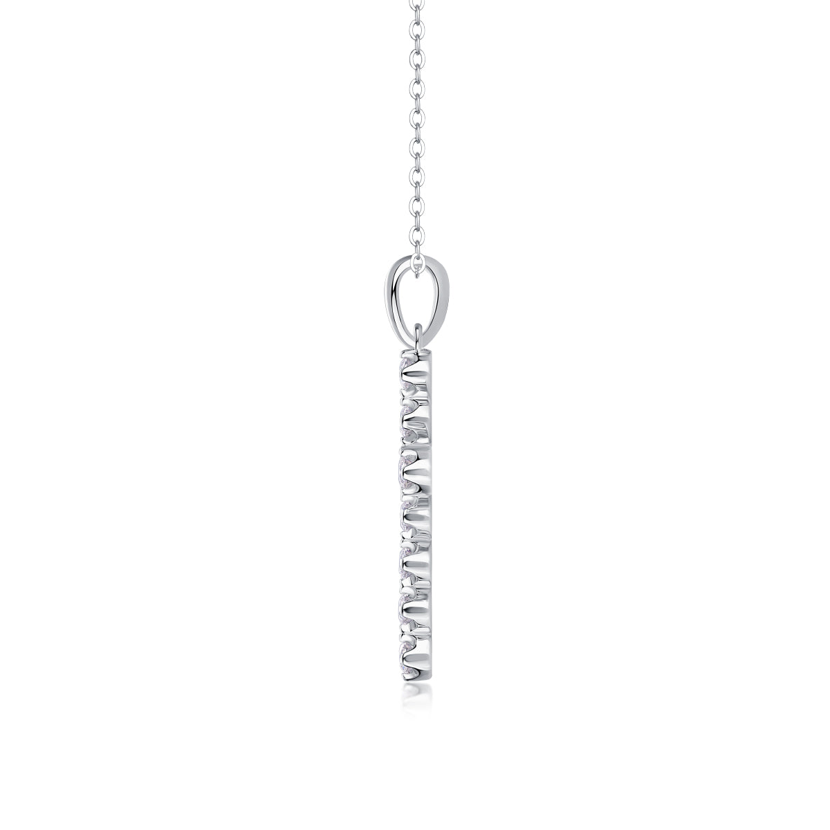 1Entrust Luxury Fashion Diamond Pendant Necklace Set With Mosan Diamond Silver Ornaments Prohibit TikTok sales