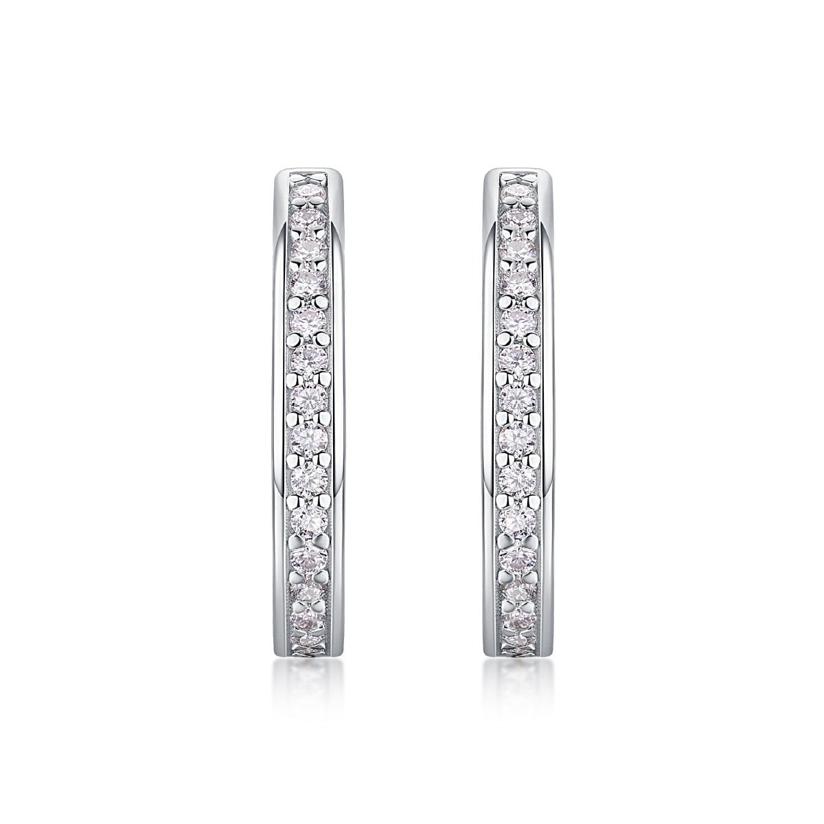 Highlight - S925 Moissanite Sterling Silver Earrings With Platinum-plated Stud Earrings, Fashionable, Trendy And Affordable Diamond Jewelry
