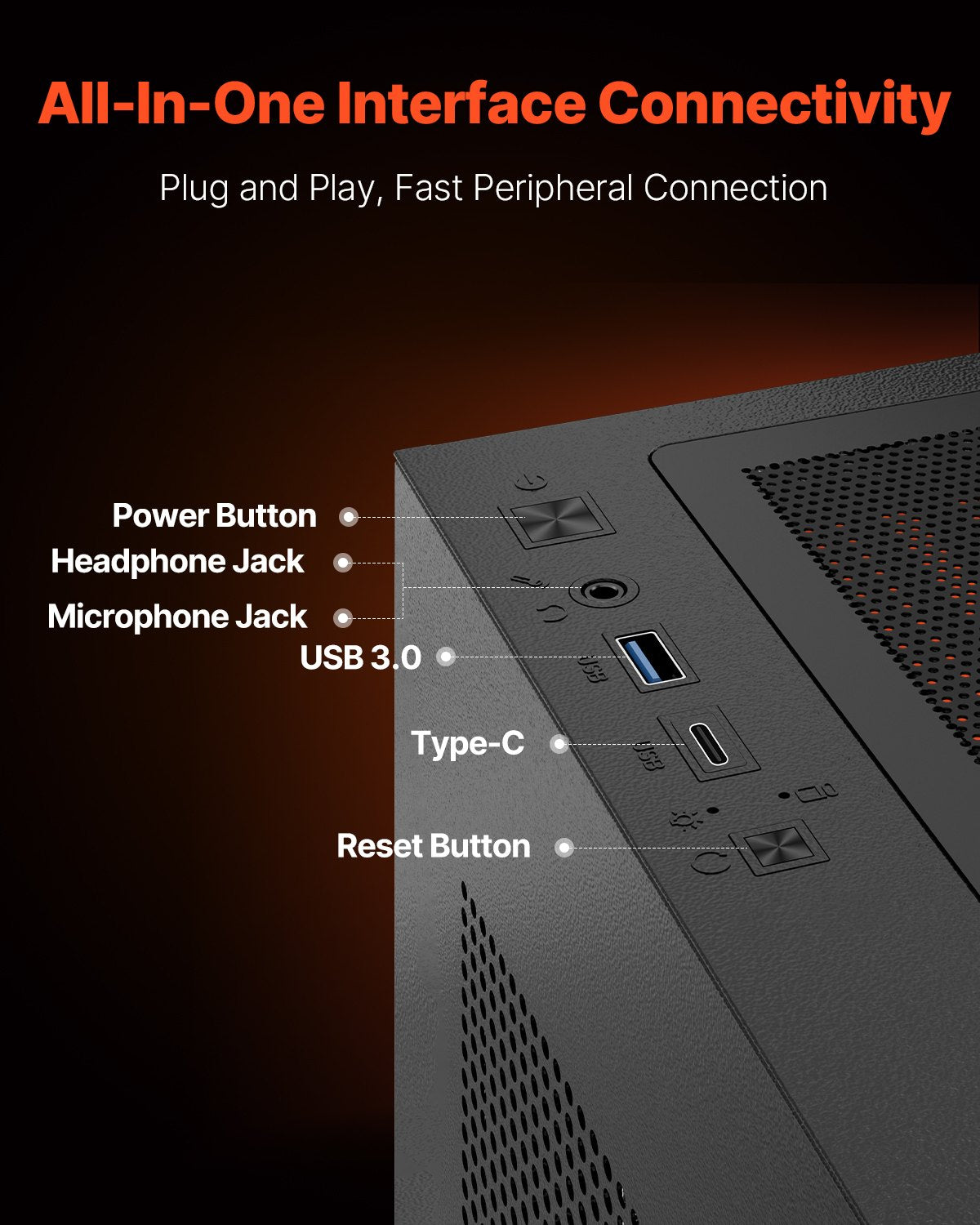 Mid-Tower ATX PC Gaming Case Computer Case With 6 X 120 Mm PWM ARGB Fans