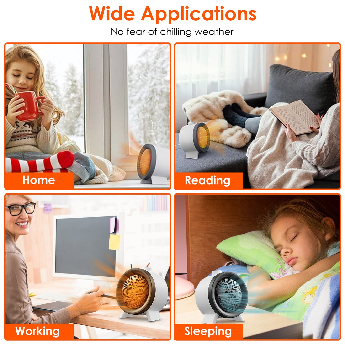 1Pc  Electric Space Heater Ceramic Heater Fan Heating Fan With 3 Modes 3S Fast Heating Tip-over Overheating Protection For Home Office Dormitry