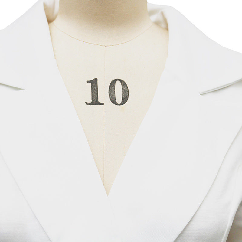 Women's Solid Color Notch Lapel Dress Long Sleeve Button Front Midi Dress For Office & Formal Wear