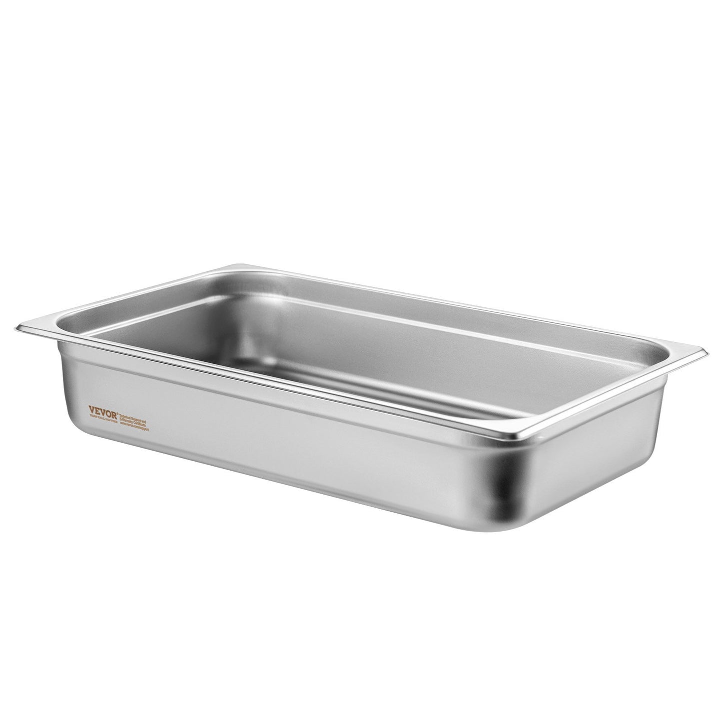 6 Pack Hotel Pans, Full Size Anti-Jam Steam Pan, 0.8mm Thick Stainless Steel Restaurant Steam Table Pan, 4-Inch Deep Commercial Table Pan, Catering Storage Food Pan, For Industrial  Scientific