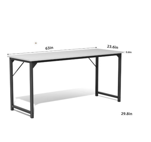 Computer Office Desk For Small Spaces, Writing Gaming Work Desk Modern Kids Study Table With Storage Bag & Headphone Hook