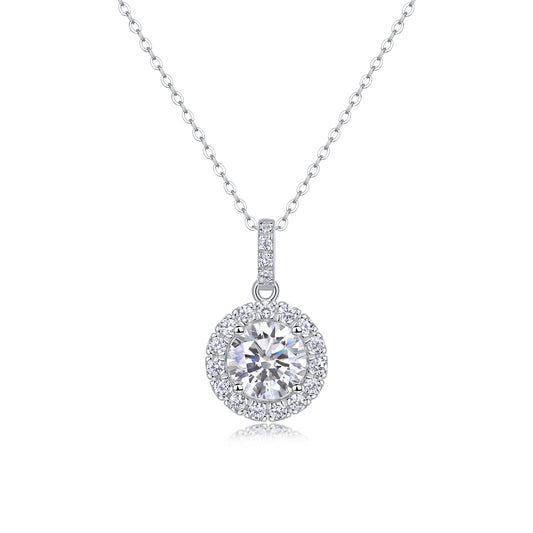 Dandelion - A Fashionable And Luxurious Diamond Jewelry Pendant Set With 2-carat Moissan Diamonds, S925 Sterling Silver And Platinum Plating