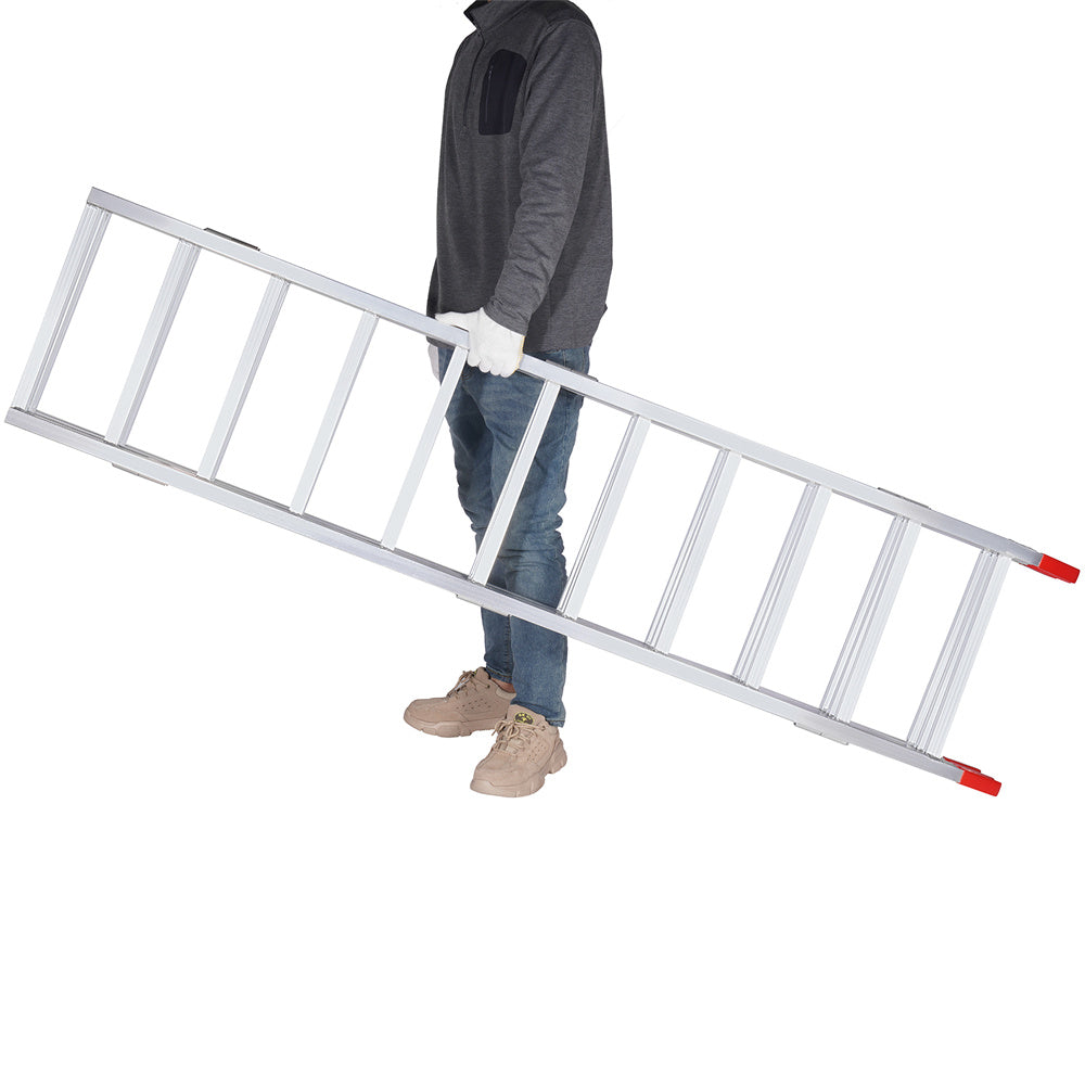 Tri-Fold Aluminum Loading Ramp 1500 Lbs 77in X 54in For Tractors ATVs UTVs