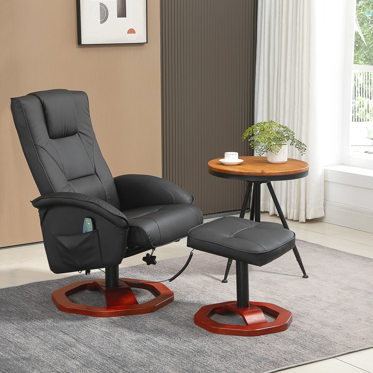Massage Recliner Chair with Ottoman