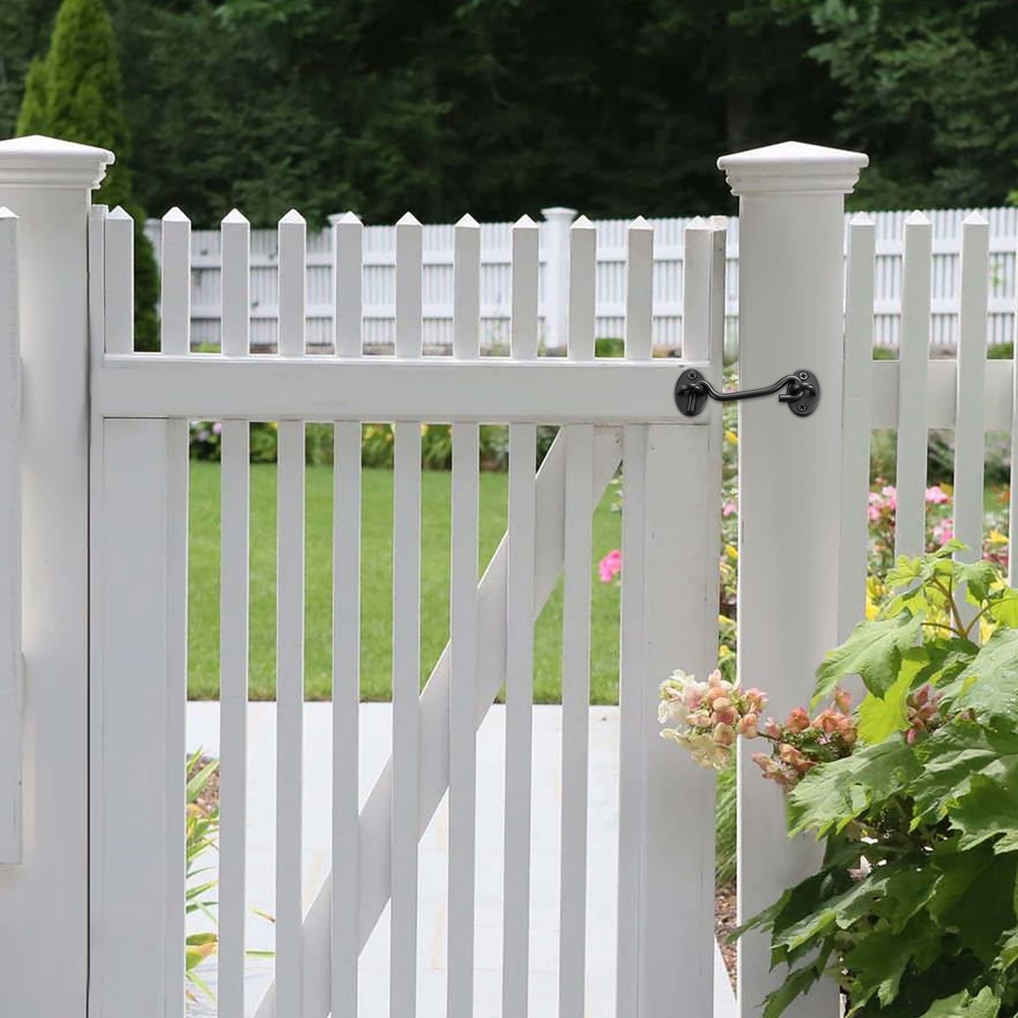 Hook And Eye Gate Latch 2 Pack Barn Door Latch Hook With Mounting Screws