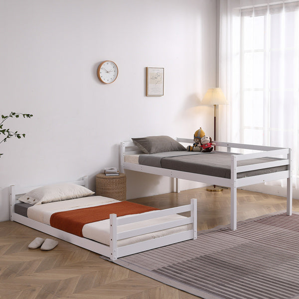 Twin Wooden Bed Can Be Split Into Single-layer Beds